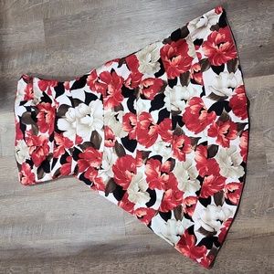 2/$25 White House Black Market Floral strapless dress size 2